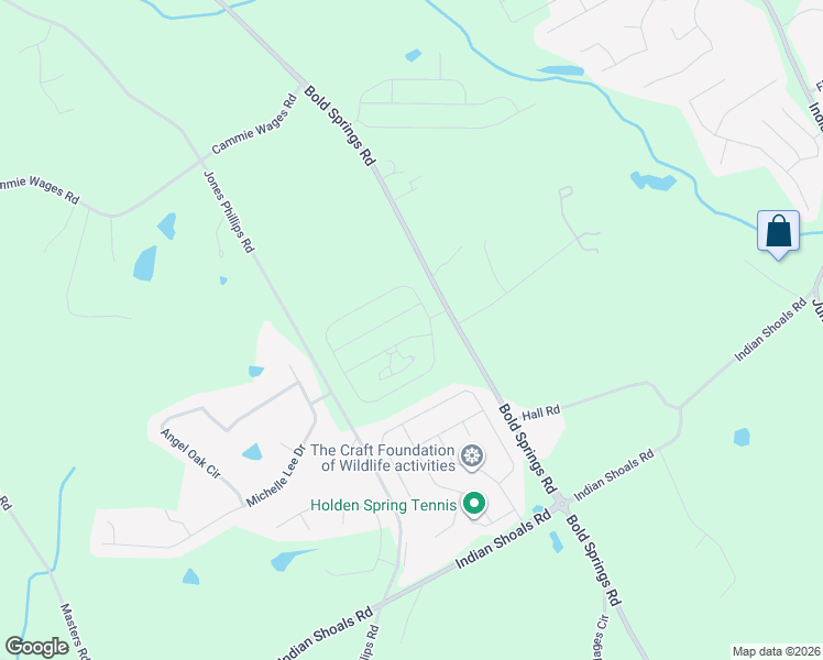 map of restaurants, bars, coffee shops, grocery stores, and more near 3113 Bold Springs Road in Dacula