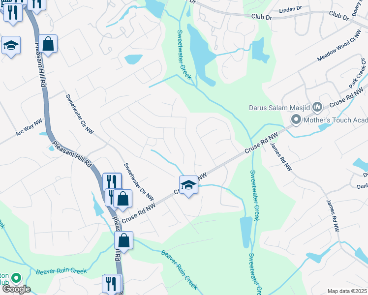 map of restaurants, bars, coffee shops, grocery stores, and more near 983 Ensign Peak Court in Lawrenceville