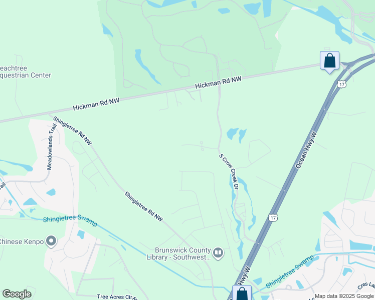 map of restaurants, bars, coffee shops, grocery stores, and more near 9323 Honey Tree Lane Northwest in Calabash