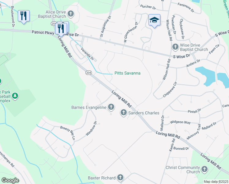 map of restaurants, bars, coffee shops, grocery stores, and more near 580 Curlew Circle in Sumter