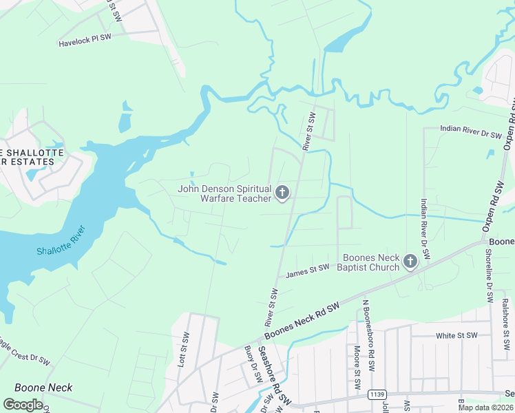 map of restaurants, bars, coffee shops, grocery stores, and more near 2926 Jeremy Street Southwest in Brunswick