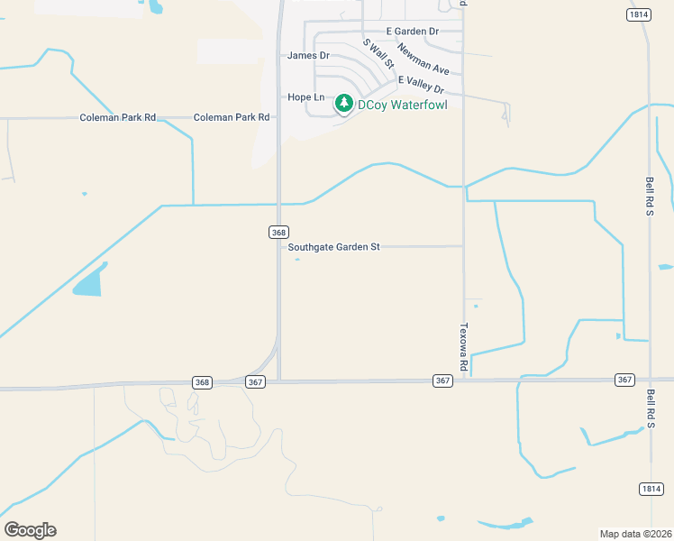 map of restaurants, bars, coffee shops, grocery stores, and more near 125 Southgate Garden Street in Iowa Park