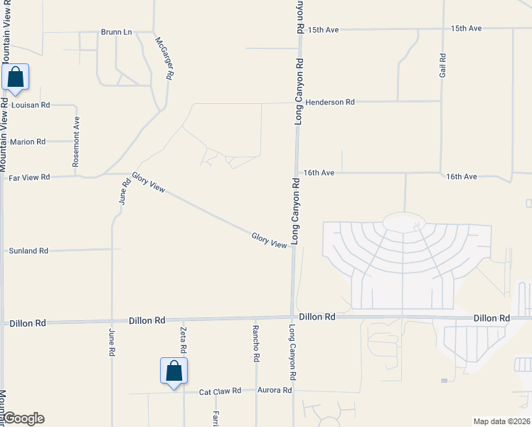 map of restaurants, bars, coffee shops, grocery stores, and more near Glory View in Desert Hot Springs