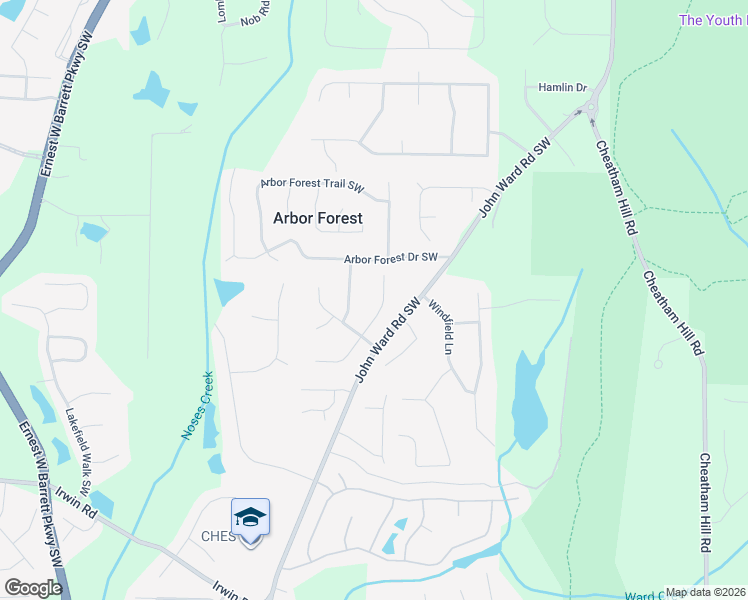map of restaurants, bars, coffee shops, grocery stores, and more near 941 Brookmont Drive South West in Marietta