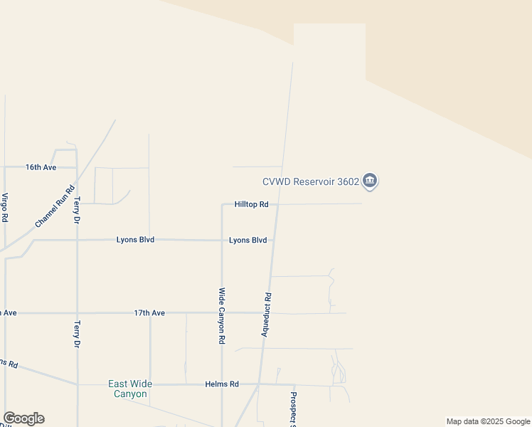 map of restaurants, bars, coffee shops, grocery stores, and more near 73305 Hilltop Road in Desert Hot Springs