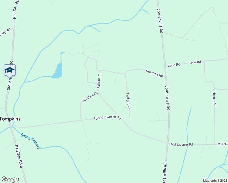 map of restaurants, bars, coffee shops, grocery stores, and more near 637 Planters Circle in Galivants Ferry