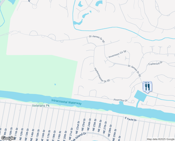 map of restaurants, bars, coffee shops, grocery stores, and more near 2790 Creekbridge Court in Southport
