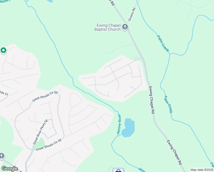map of restaurants, bars, coffee shops, grocery stores, and more near 2071 Alcovy Trails Court in Dacula