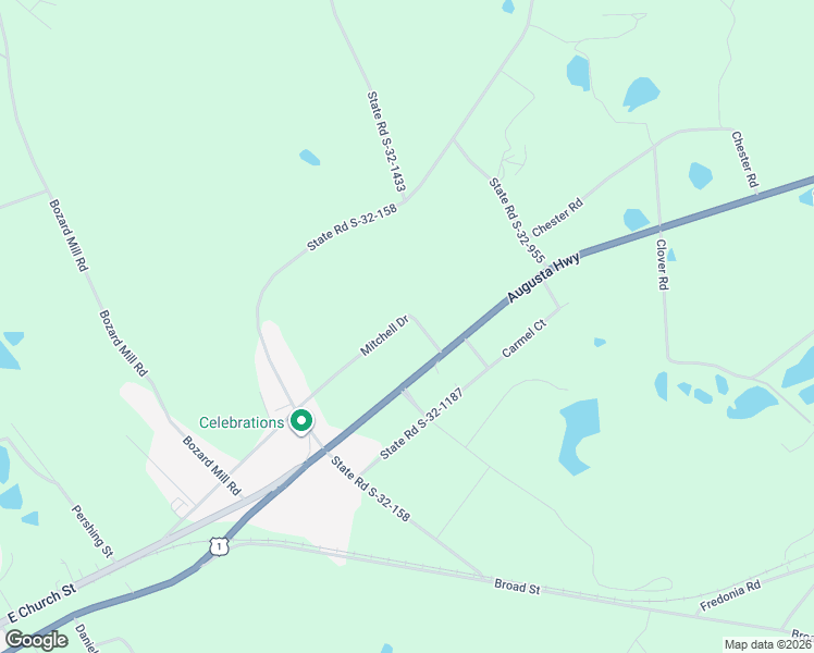 map of restaurants, bars, coffee shops, grocery stores, and more near 6600 Augusta Highway in Lexington County