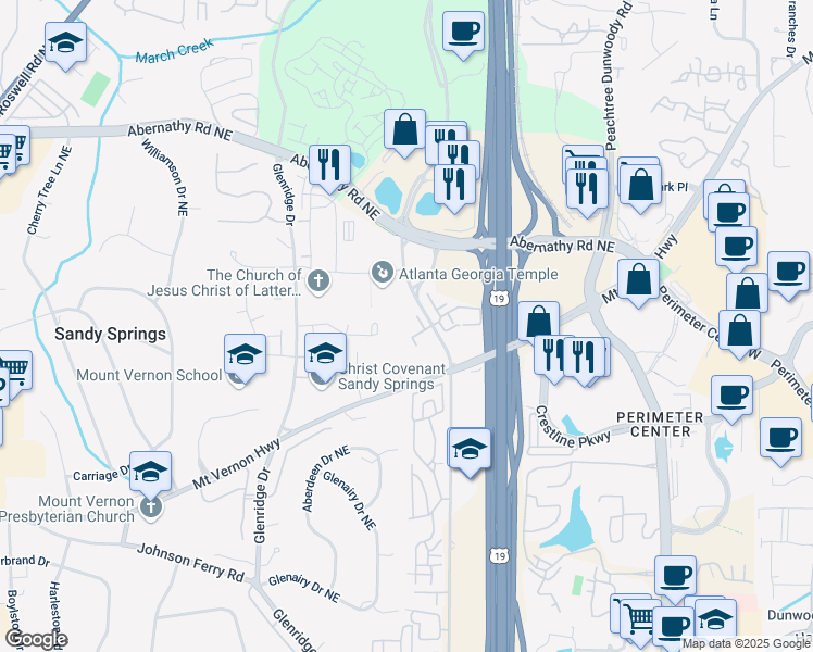 map of restaurants, bars, coffee shops, grocery stores, and more near 426 Granville Court in Atlanta
