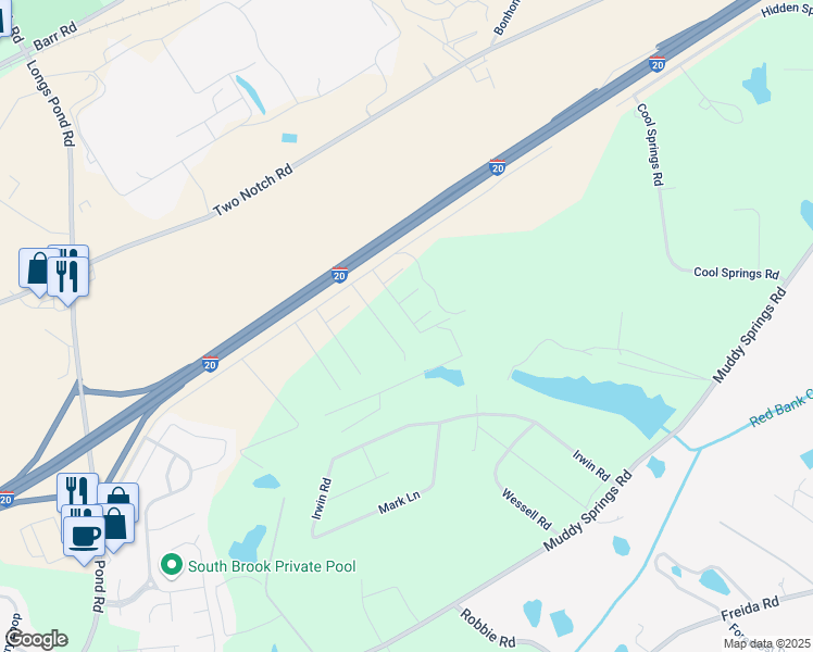 map of restaurants, bars, coffee shops, grocery stores, and more near 361 Whippoorwill Drive in Lexington