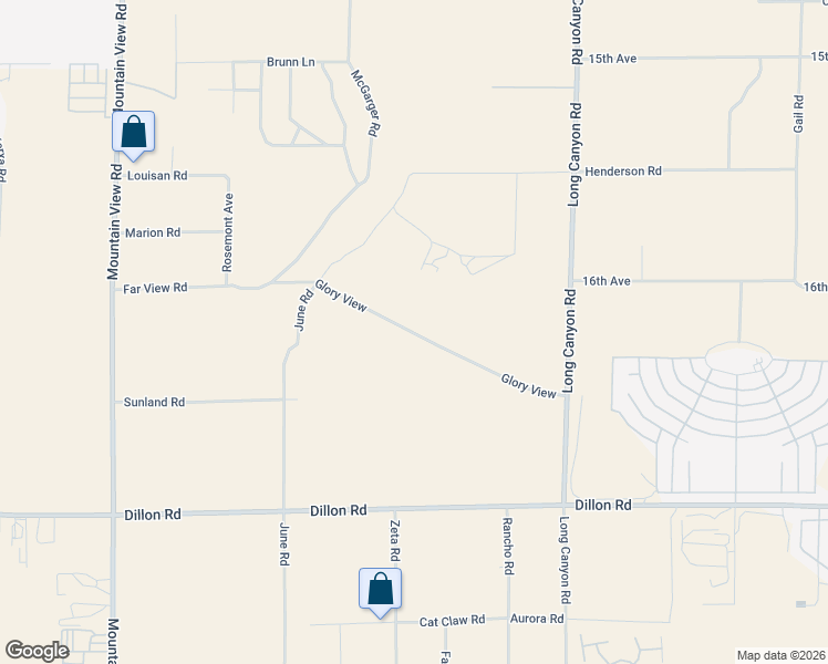 map of restaurants, bars, coffee shops, grocery stores, and more near Glory View in Desert Hot Springs