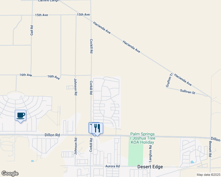 map of restaurants, bars, coffee shops, grocery stores, and more near Amigo in Lake Elsinore
