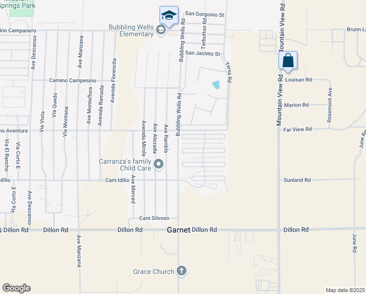 map of restaurants, bars, coffee shops, grocery stores, and more near in Desert Hot Springs