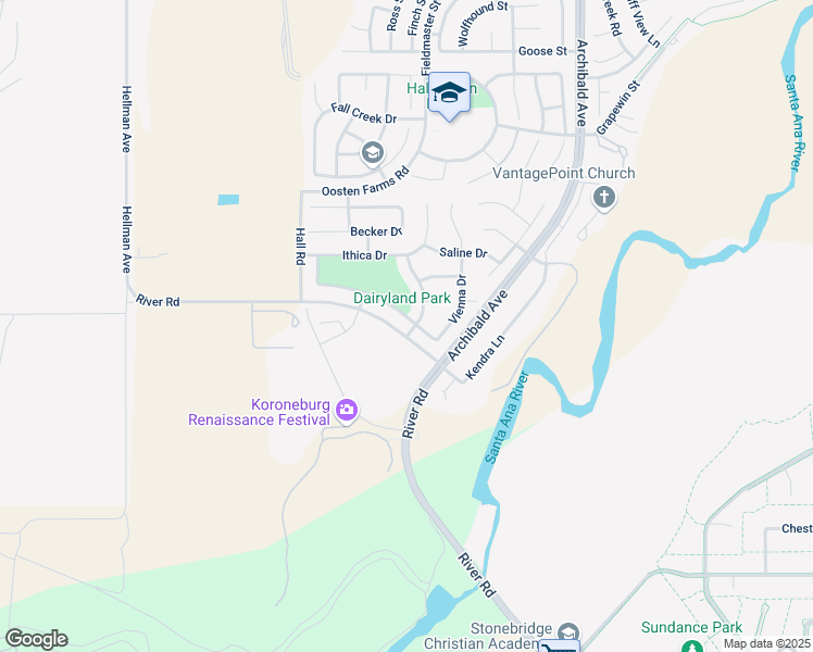 map of restaurants, bars, coffee shops, grocery stores, and more near 14469 San Remo Drive in Eastvale