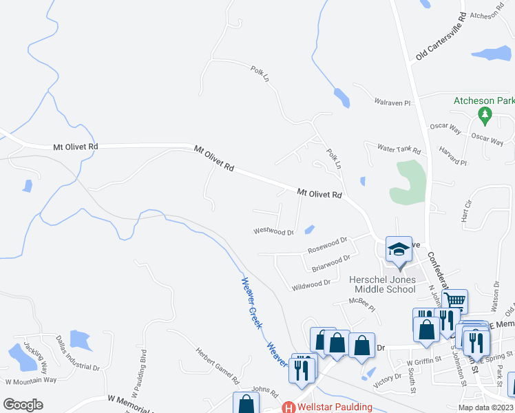 map of restaurants, bars, coffee shops, grocery stores, and more near 308 Westwood Court in Dallas