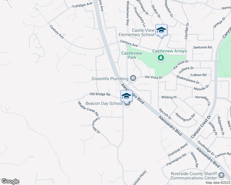 map of restaurants, bars, coffee shops, grocery stores, and more near 430 Elsmere Drive in Riverside