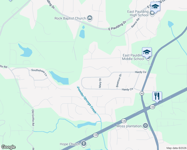 map of restaurants, bars, coffee shops, grocery stores, and more near 602 Hardy Circle in Dallas