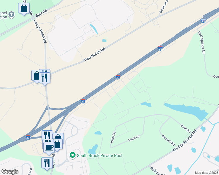 map of restaurants, bars, coffee shops, grocery stores, and more near 218 Frontage Road in Lexington