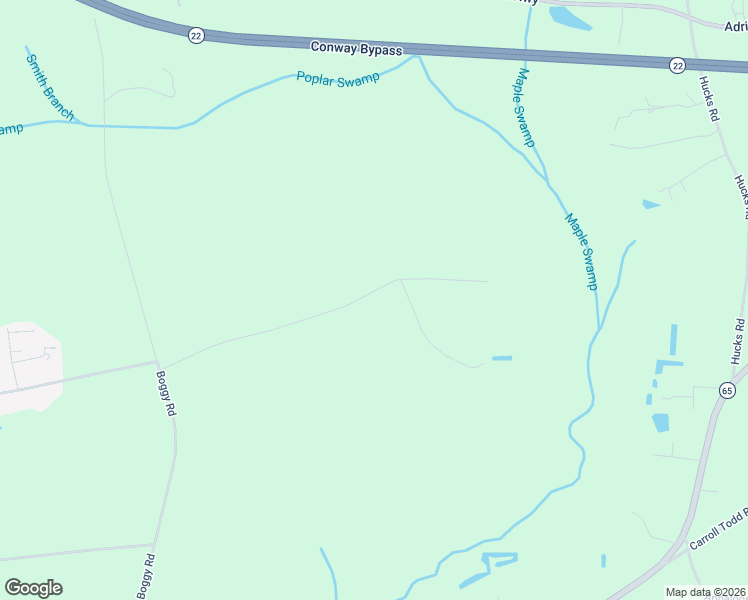 map of restaurants, bars, coffee shops, grocery stores, and more near 5065 Huckleberry Lane in Conway