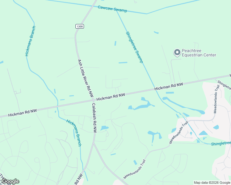 map of restaurants, bars, coffee shops, grocery stores, and more near 1060 Hickman Road Northwest in Calabash