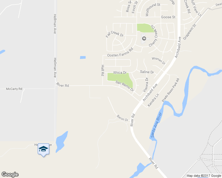 map of restaurants, bars, coffee shops, grocery stores, and more near 14644 Alpaca Court in Eastvale