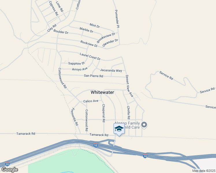 map of restaurants, bars, coffee shops, grocery stores, and more near 55690 Amethyst Drive in Whitewater