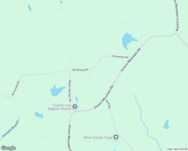 map of restaurants, bars, coffee shops, grocery stores, and more near 195 Browning Road in Rockmart