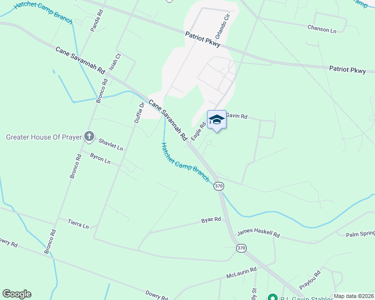 map of restaurants, bars, coffee shops, grocery stores, and more near 5400 Cane Savannah Road in Sumter County