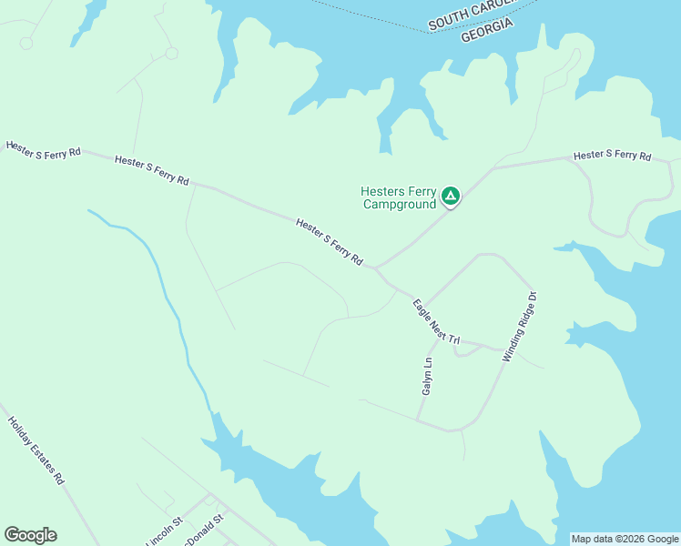 map of restaurants, bars, coffee shops, grocery stores, and more near 1022 C And East Drive in Tignall