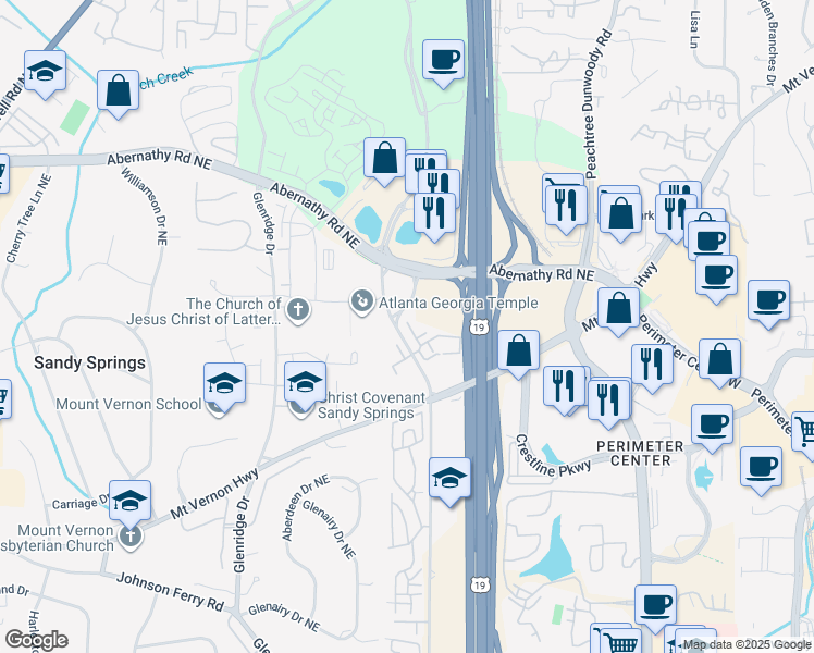 map of restaurants, bars, coffee shops, grocery stores, and more near 531 Granville Court in Atlanta