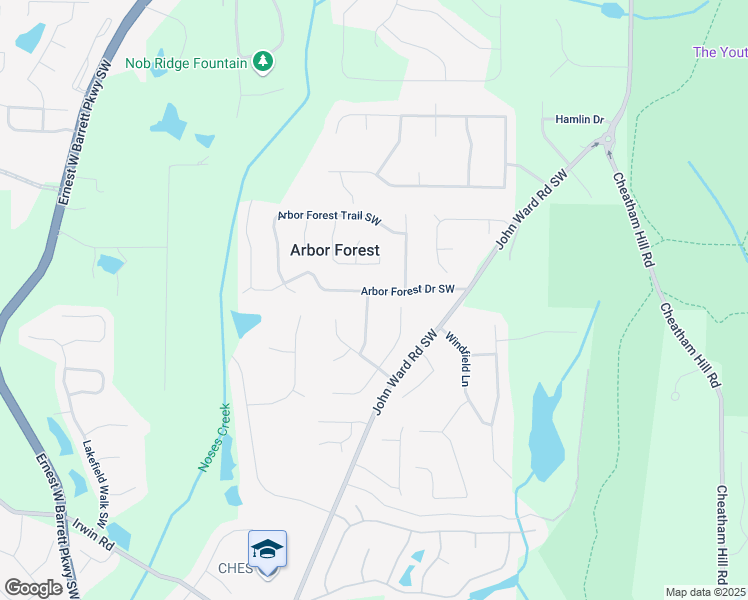 map of restaurants, bars, coffee shops, grocery stores, and more near 901 Clearbrook Course Southwest in Marietta