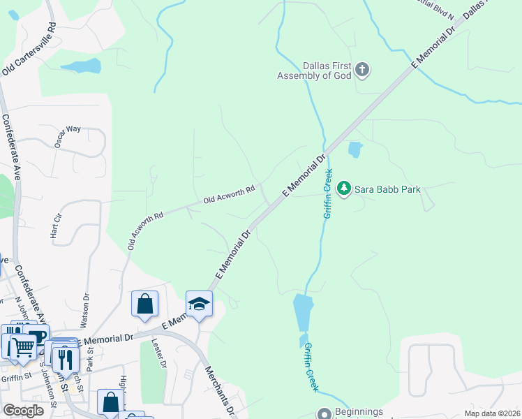 map of restaurants, bars, coffee shops, grocery stores, and more near 1008 East Memorial Drive in Dallas