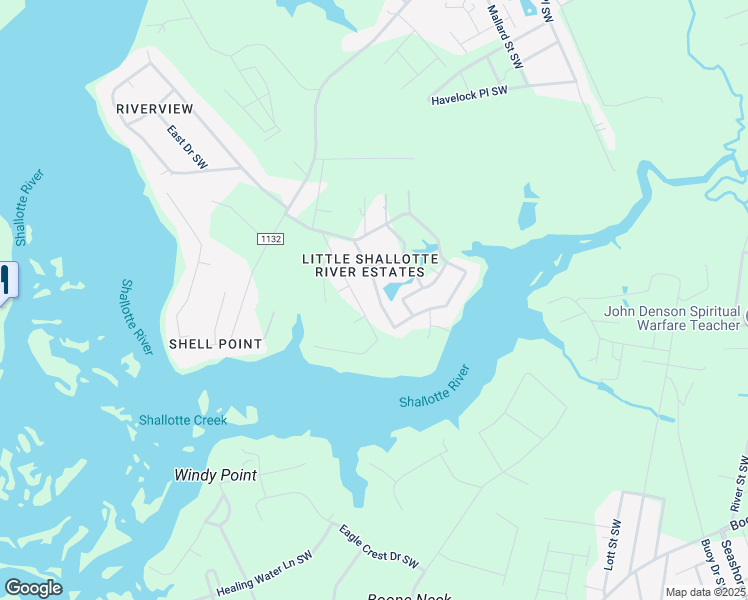 map of restaurants, bars, coffee shops, grocery stores, and more near 1826 Little Shallotte River Drive Southwest in Shallotte