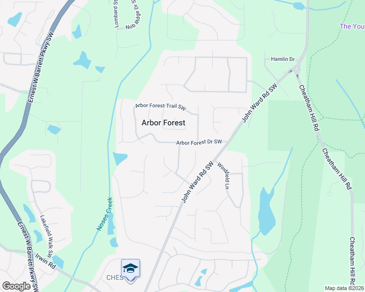 map of restaurants, bars, coffee shops, grocery stores, and more near 901 Clearbrook Course Southwest in Marietta