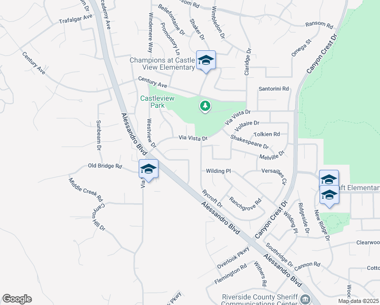 map of restaurants, bars, coffee shops, grocery stores, and more near 1526 Tonia Court in Riverside