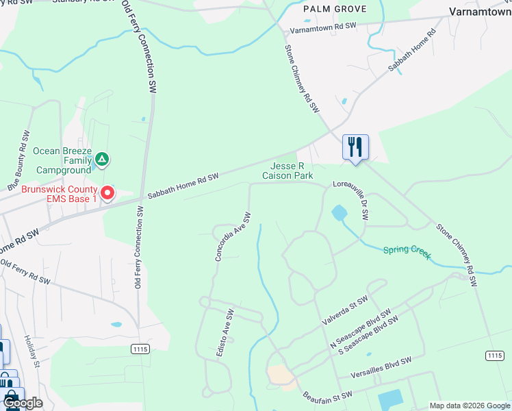 map of restaurants, bars, coffee shops, grocery stores, and more near 3581 Concordia Avenue Southwest in Supply