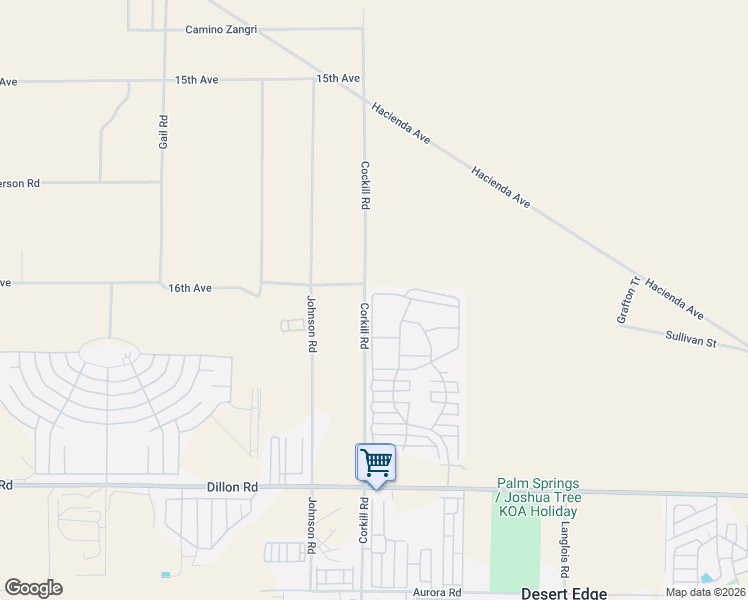 map of restaurants, bars, coffee shops, grocery stores, and more near Corkill Road in Lake Elsinore