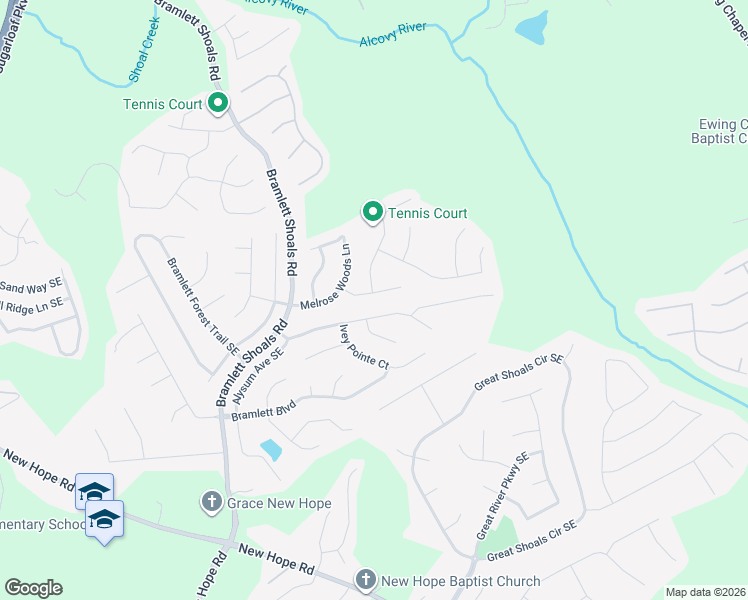 map of restaurants, bars, coffee shops, grocery stores, and more near 1305 Union Station Drive Southeast in Lawrenceville