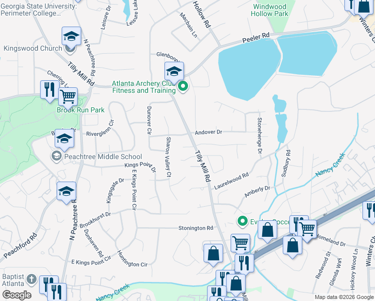 map of restaurants, bars, coffee shops, grocery stores, and more near 2502 West Madison Drive in Atlanta