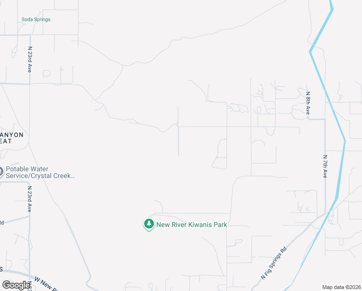 map of restaurants, bars, coffee shops, grocery stores, and more near 49021 North 17th Avenue in New River