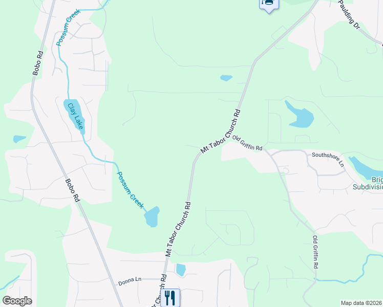 map of restaurants, bars, coffee shops, grocery stores, and more near 1201 Mount Tabor Church Road in Dallas