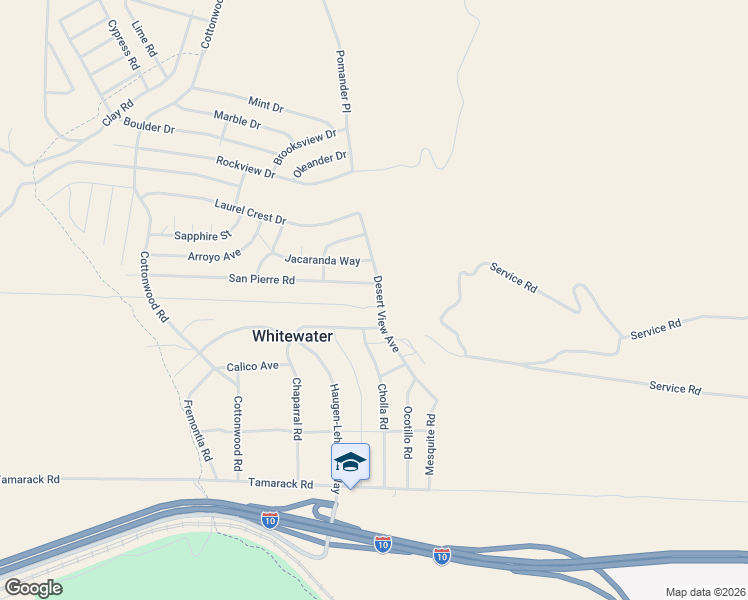 map of restaurants, bars, coffee shops, grocery stores, and more near 55866 Amethyst Drive in Whitewater