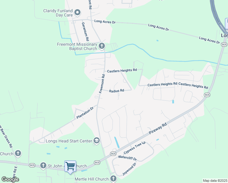 map of restaurants, bars, coffee shops, grocery stores, and more near Radius Road in Horry County