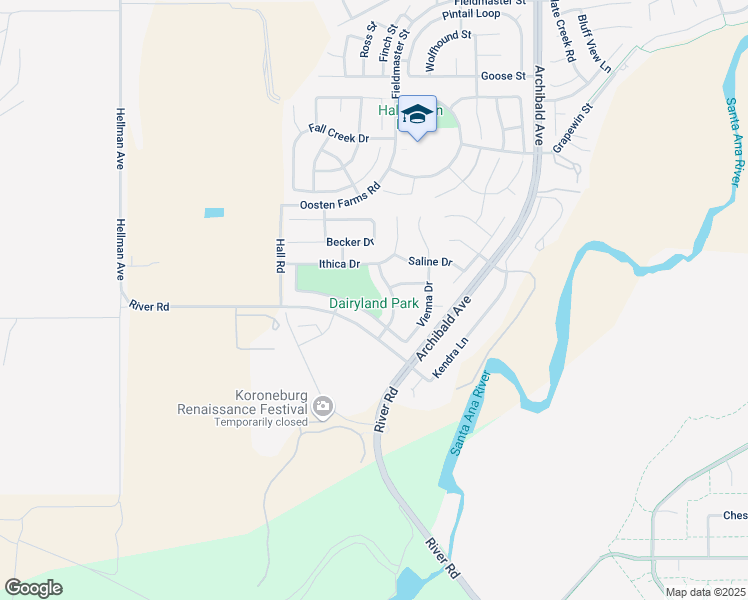 map of restaurants, bars, coffee shops, grocery stores, and more near 14520 San Remo Drive in Corona