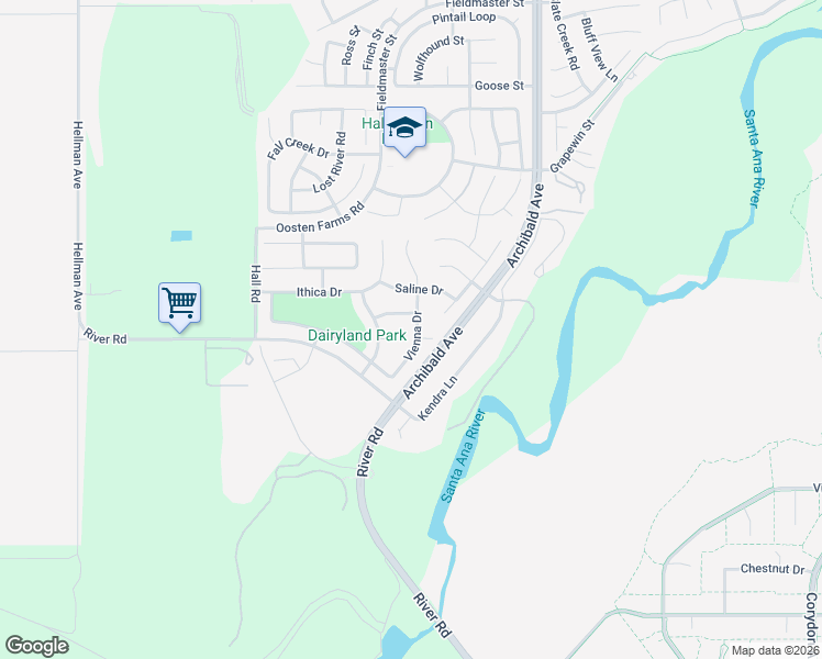 map of restaurants, bars, coffee shops, grocery stores, and more near 14449 Seaver Court in Corona