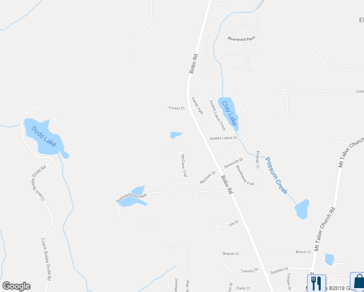 map of restaurants, bars, coffee shops, grocery stores, and more near 15 McClure Court in Dallas