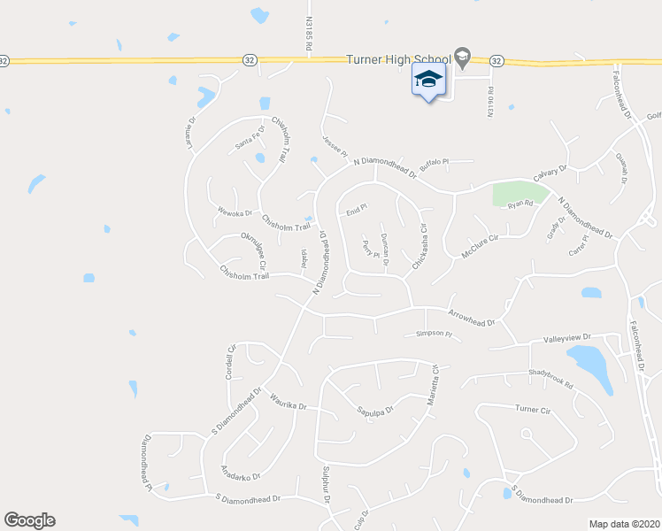 map of restaurants, bars, coffee shops, grocery stores, and more near 125 North Diamondhead Drive in Burneyville