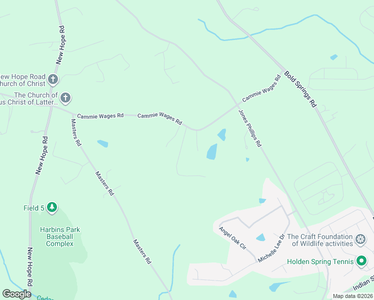 map of restaurants, bars, coffee shops, grocery stores, and more near 2905 Cammie Wages Road in Dacula