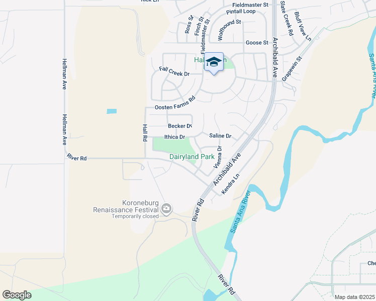 map of restaurants, bars, coffee shops, grocery stores, and more near 14520 San Remo Drive in Corona